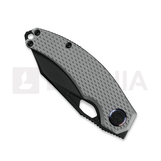 Kunwu Knives Lefty ComPadre - DLC - Titanium 접이식 나이프, Diamond Texture