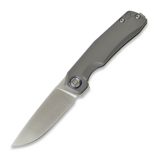 Liigendnuga Kunwu Knives Mini TAO - Satin - Titanium, Orange Peel Texture