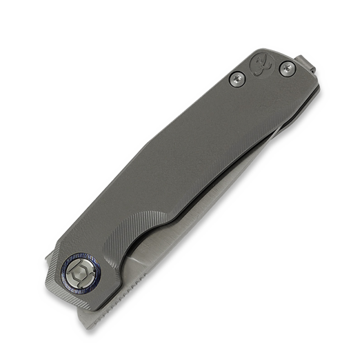 Kunwu Knives Mini TAO - Satin - Titanium Taschenmesser, Orange Peel Texture