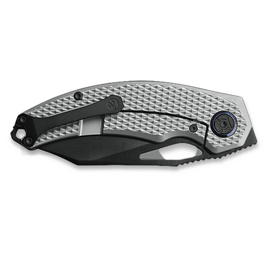 Kunwu Knives Padre - DLC - Titanium sulankstomas peilis, Diamond Texture