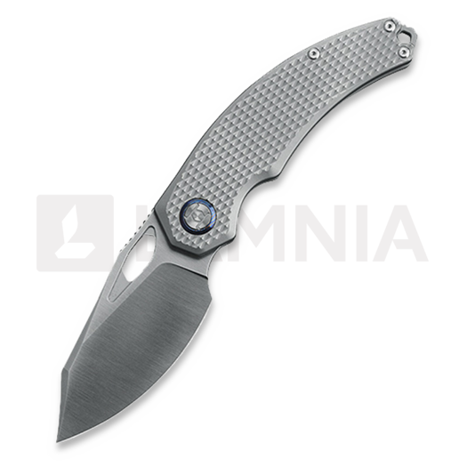 Kunwu Knives Padre - Satin - Titanium סכין מתקפלת, Diamond Texture