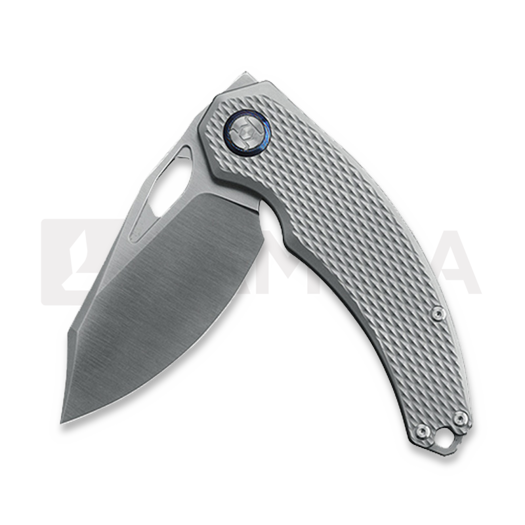 Kunwu Knives Padre - Satin - Titanium folding knife, Diamond Texture