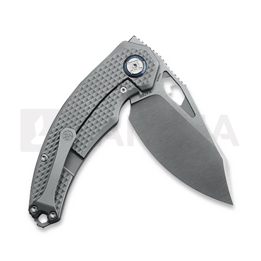 Kunwu Knives Padre - Satin - Titanium folding knife, Diamond Texture