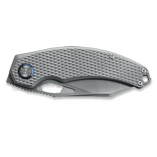 Kunwu Knives Padre - Satin - Titanium összecsukható kés, Diamond Texture