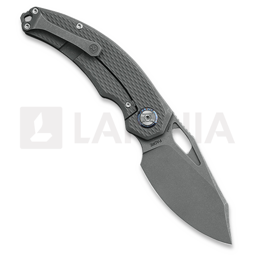 Kunwu Knives Padre - Stonewashed - Titanium fällkniv, Diamond Texture
