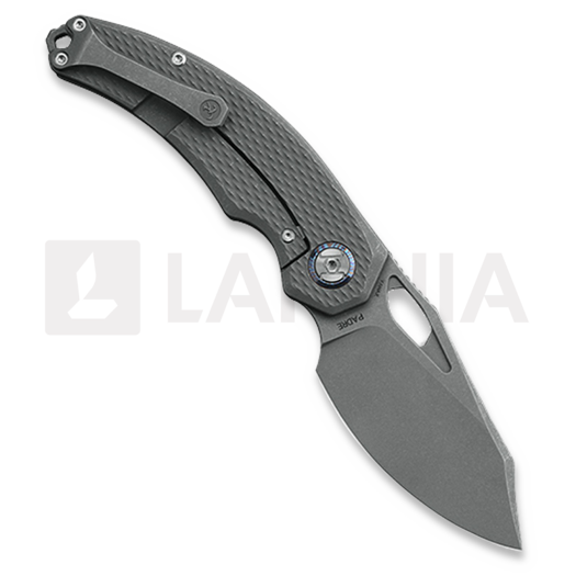 Kunwu Knives Padre - Stonewashed - Titanium foldekniv, Diamond Texture