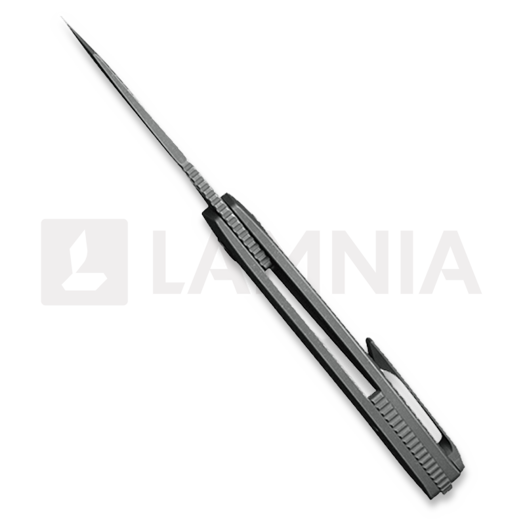 Kunwu Knives Padre - Stonewashed - Titanium folding knife, Diamond Texture