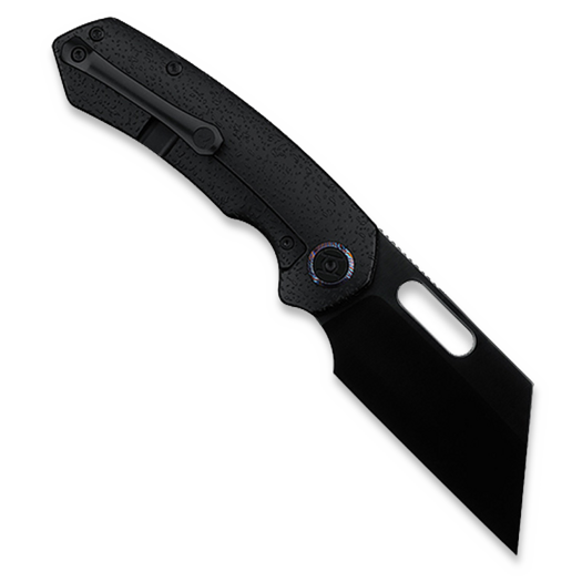 Kunwu Knives Primo - DLC - Titanium összecsukható kés, Raindrop Texture + PVD