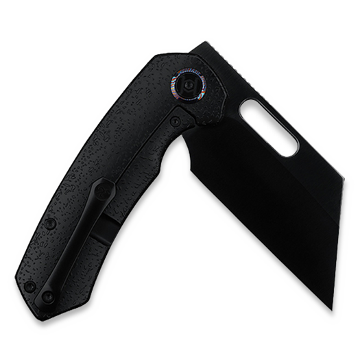 Kunwu Knives Primo - DLC - Titanium kääntöveitsi, Raindrop Texture + PVD