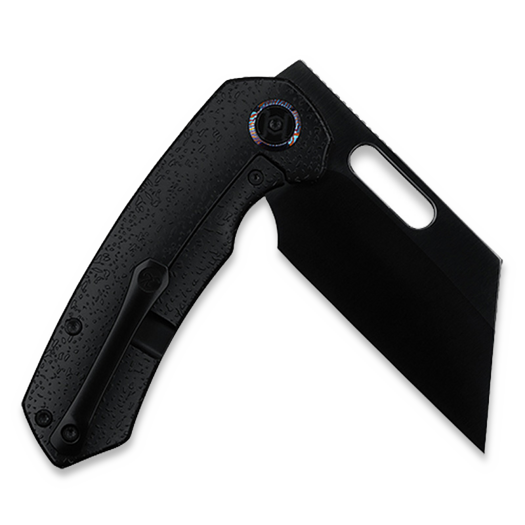 Kunwu Knives Primo - DLC - Titanium összecsukható kés, Raindrop Texture + PVD