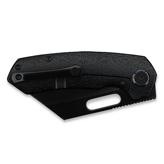 Kunwu Knives Primo - DLC - Titanium kääntöveitsi, Raindrop Texture + PVD