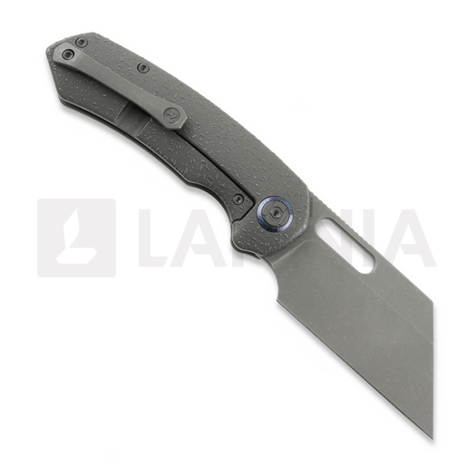Skladací nôž Kunwu Knives Primo - Stonewashed - Titanium, Raindrop Texture