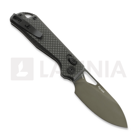 Складной нож Kunwu Knives Pulsar - DLC - Carbon Fiber, чёрный