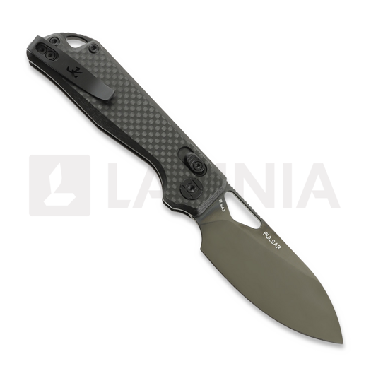 Kunwu Knives Pulsar - DLC - Carbon Fiber sulankstomas peilis, juoda