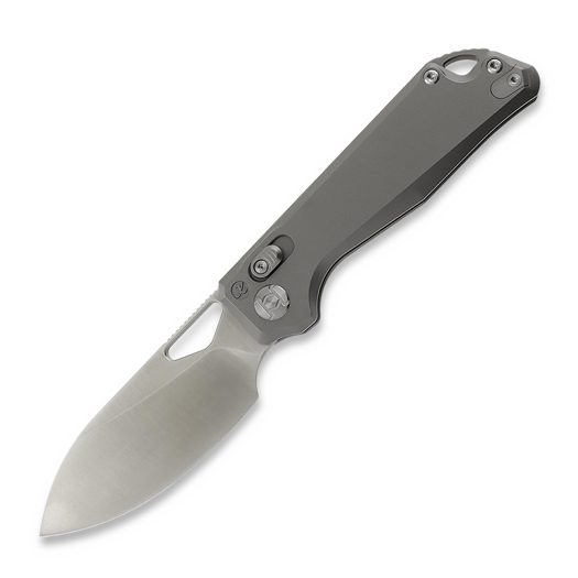 Liigendnuga Kunwu Knives Pulsar - Satin - Titanium, Orange Peel Texture