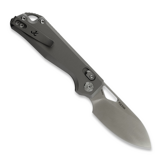 Skladací nôž Kunwu Knives Pulsar - Satin - Titanium, Orange Peel Texture