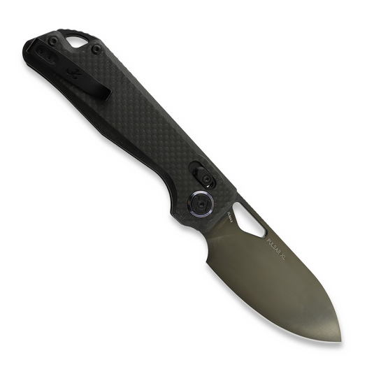 Skladací nôž Kunwu Knives Pulsar XL - DLC - Carbon Fiber, čierna