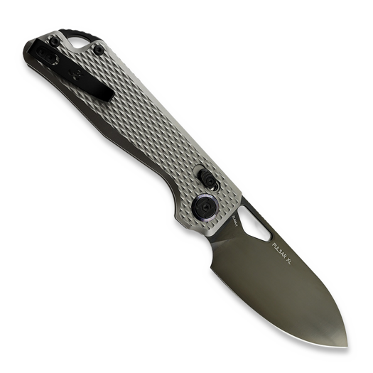 Складний ніж Kunwu Knives Pulsar XL - DLC - Titanium, Diamond Texture