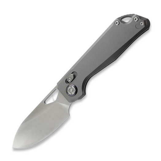 Kunwu Knives Pulsar XL - Orange Peel Texture Ti - Satin kääntöveitsi