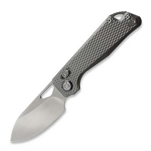 Couteau pliant Kunwu Knives Pulsar XL - Satin - Titanium, Diamond Texture