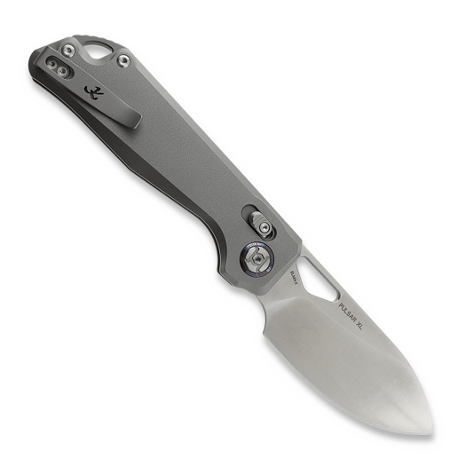 มีดพับ Kunwu Knives Pulsar XL - Satin - Titanium, Orange Peel Texture