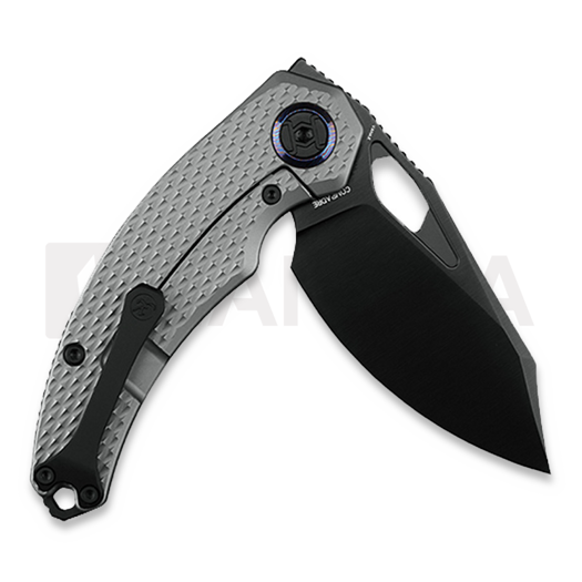 Kunwu Knives Reverse Tux ComPadre - Diamond Texture Ti - DLC k&auml;&auml;nt&ouml;veitsi