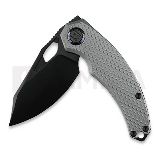 Kunwu Knives Reverse Tux ComPadre - DLC - Titanium sulankstomas peilis, Diamond Texture