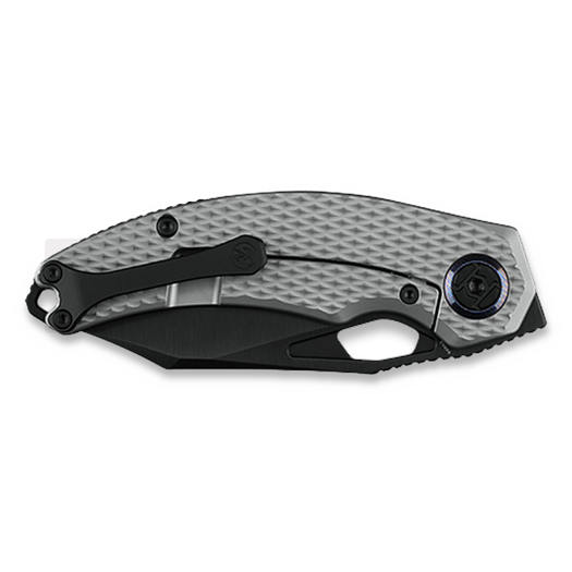 Kunwu Knives Reverse Tux ComPadre - DLC - Titanium sulankstomas peilis, Diamond Texture