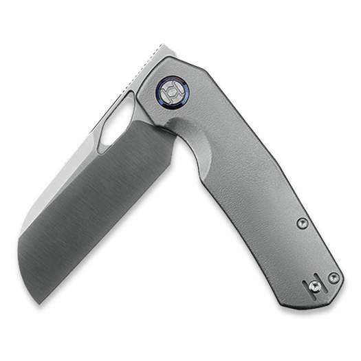 Kunwu Knives S-Tao II - Satin - Titanium folding knife, Orange Peel Texture