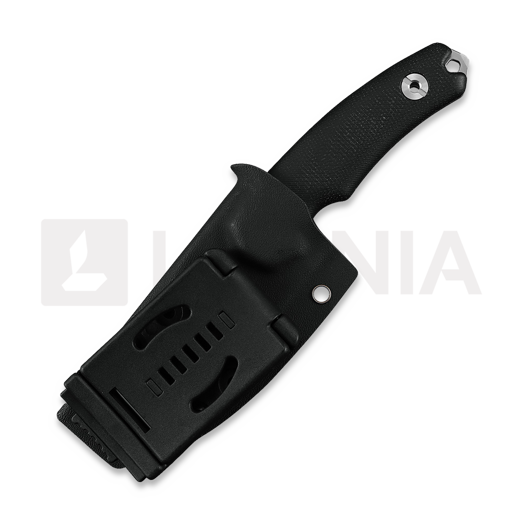 Kunwu Knives Stiffy D. - Black Micarta - Satin kniv