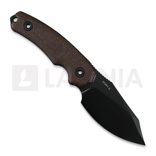 Coltello Kunwu Knives Stiffy D. - DLC - Micarta, marrone