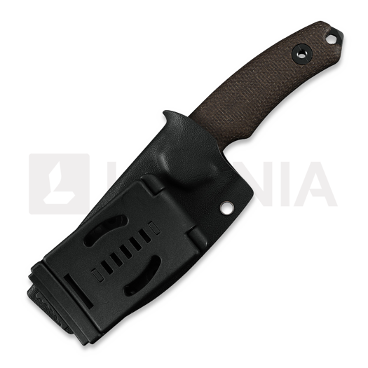 Kunwu Knives Stiffy D. - DLC - Micarta knife, brown