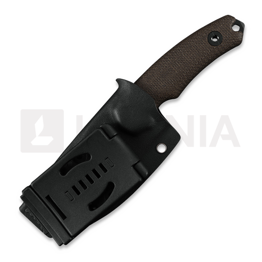 Coltello Kunwu Knives Stiffy D. - DLC - Micarta, marrone