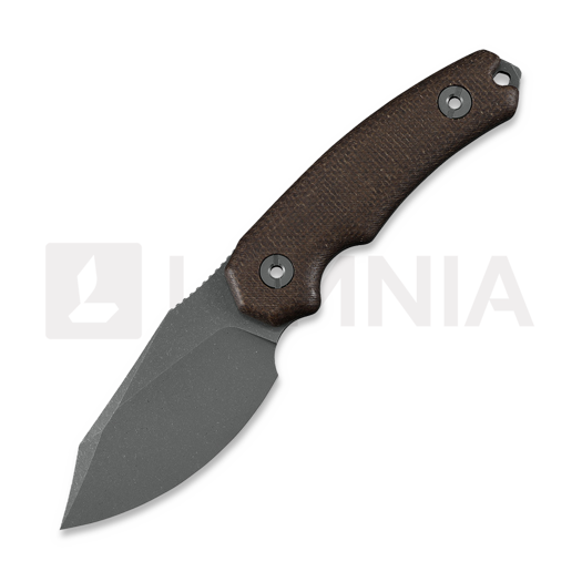 Nóż Kunwu Knives Stiffy D. - Stonewashed - Micarta, brązowa