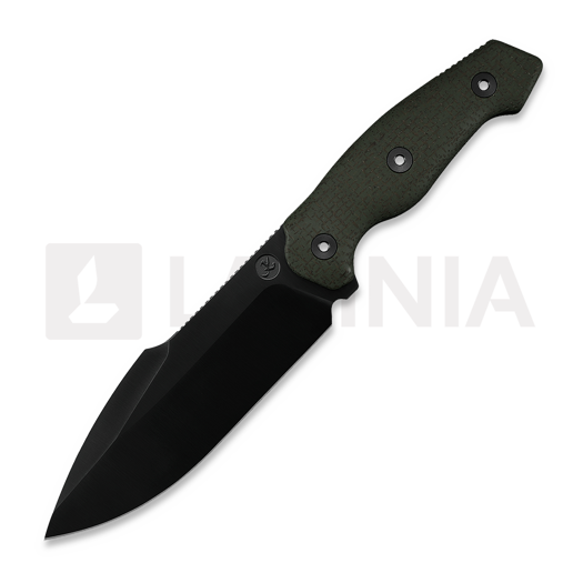 Kunwu Knives Stiffy G. - DLC - Micarta knife, olive drab