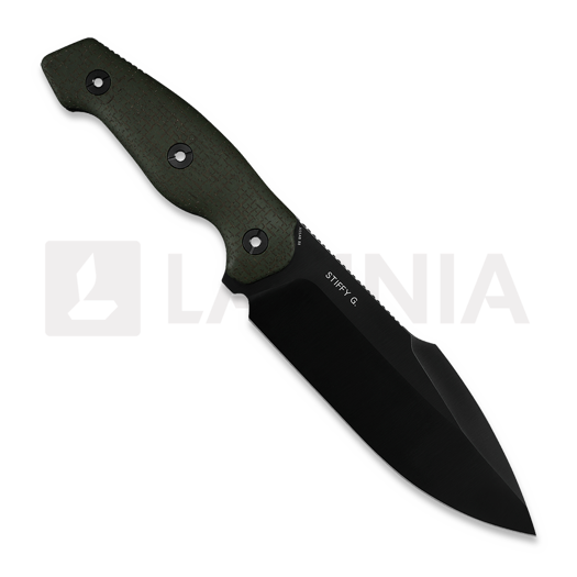 Kunwu Knives Stiffy G. - DLC - Micarta knife, olive drab