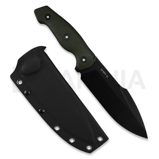 Coltello Kunwu Knives Stiffy G. - DLC - Micarta, verde
