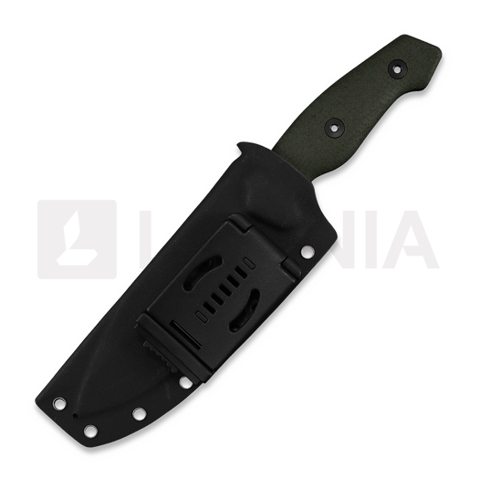 Kunwu Knives Stiffy G. - DLC - Micarta knife, olive drab