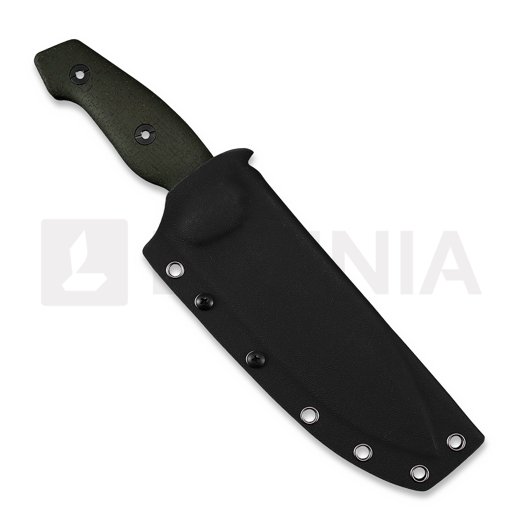 Kunwu Knives Stiffy G. - DLC - Micarta knife, olive drab