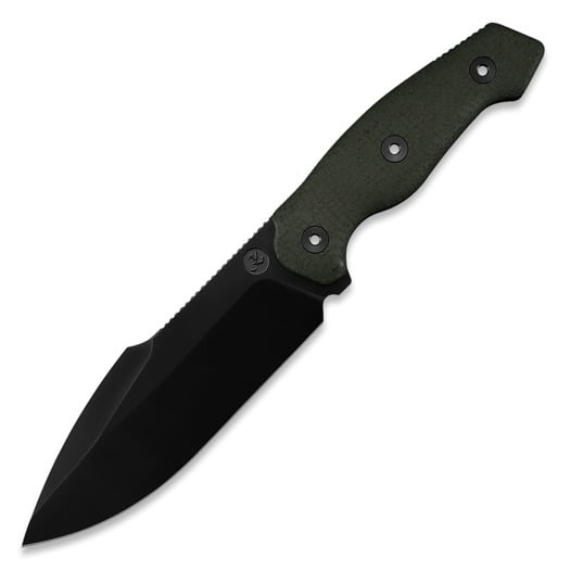 Kunwu Knives Stiffy G. - OD Green Micarta - DLC veitsi