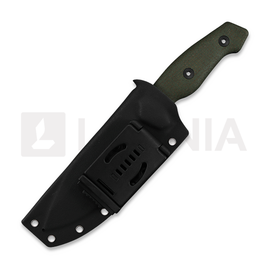 Coltello Kunwu Knives Stiffy G. - OD Green Micarta - Teflon