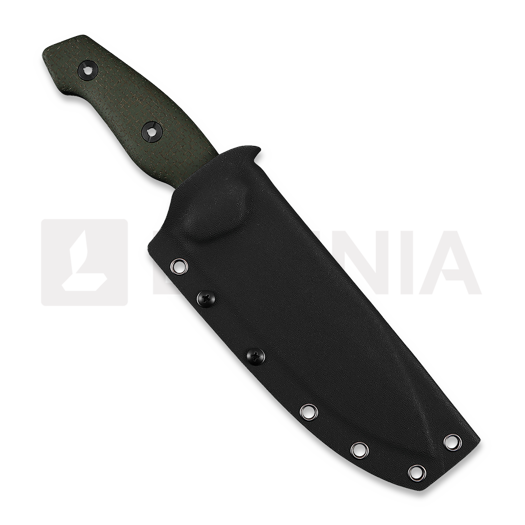 Coltello Kunwu Knives Stiffy G. - OD Green Micarta - Teflon