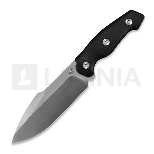 Kunwu Knives Stiffy G. - Satin - Micarta veitsi, musta