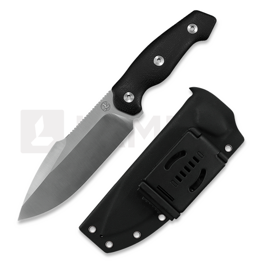 Kunwu Knives Stiffy G. - Satin - Micarta veitsi, musta