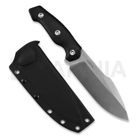 Kunwu Knives Stiffy G. - Satin - Micarta veitsi, musta
