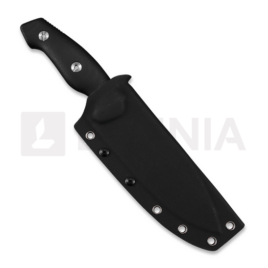 Kunwu Knives Stiffy G. - Satin - Micarta veitsi, musta