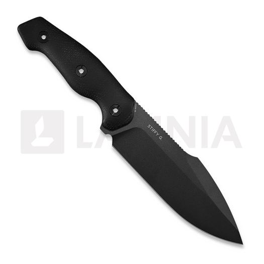 Kunwu Knives Stiffy G. - Teflon - Micarta kniv, svart