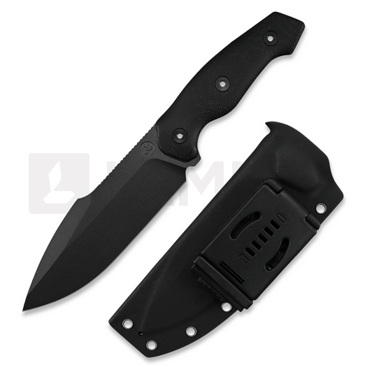 Kunwu Knives Stiffy G. - Teflon - Micarta סכין, שחור