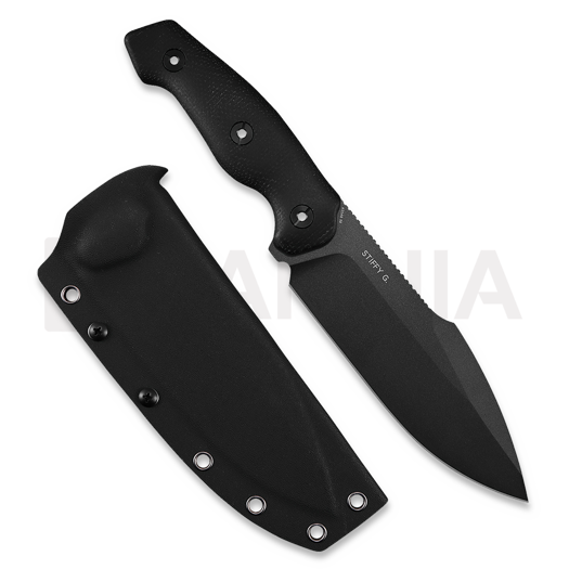 Kunwu Knives Stiffy G. - Teflon - Micarta סכין, שחור