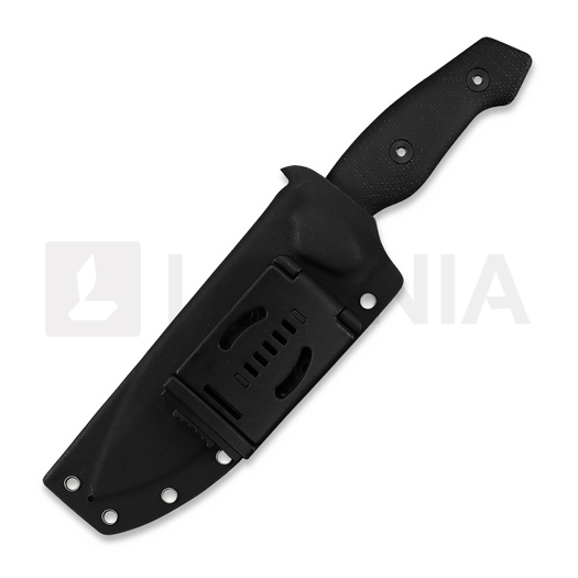 Kunwu Knives Stiffy G. - Teflon - Micarta kniv, svart